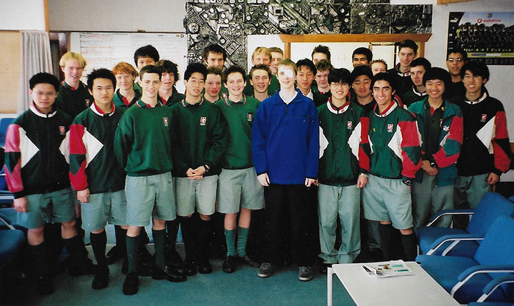 Wayne with his form class, October 2004